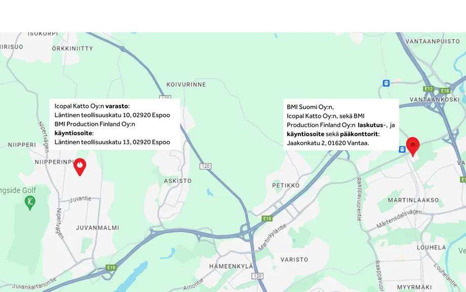 BMI Suomi muuttaa Martintaloon Vantaalle